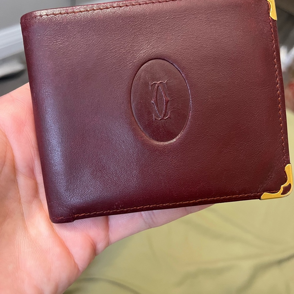 CartierBurgundy Leather Wallet